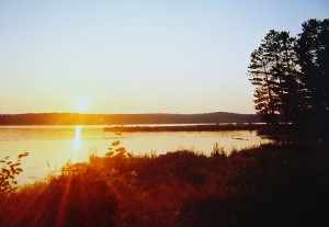 Sunrise over the lake