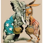 Democrats Republicans boxing