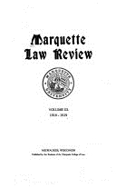 Marquette Law Review Cover