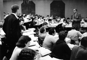 John Kircher teaches a law school class, 1986