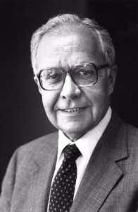 Head and shoulders portrait of Law School professor James Ghiardi.