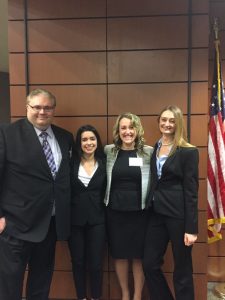 The 2017 Jessup Moot Court Team poses for a photo.