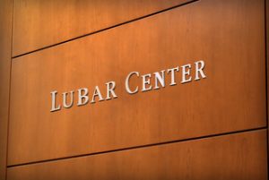 Lubar Center Sign