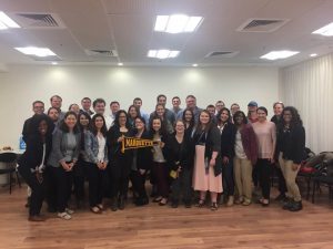 Group of Marquette Law students and others on Israel trip