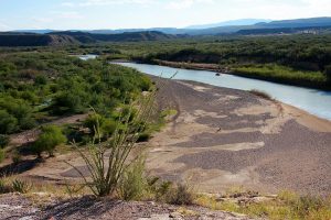 The Rio Grande River near the USA-Mexico border