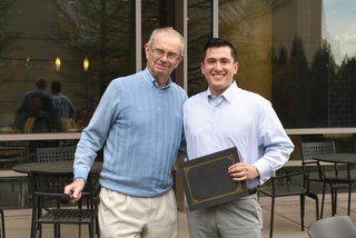 Prof. Joe Tierney, III, with 2022 Winner Josh Hernandez
