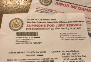 photo of jury summons