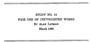 Read more about the article Alan Latman and the Modern Fair Use Doctrine