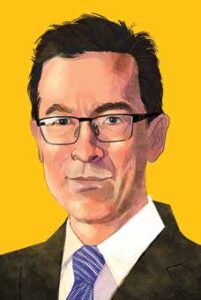 Headshot art of Professor Bruce E. Boyden