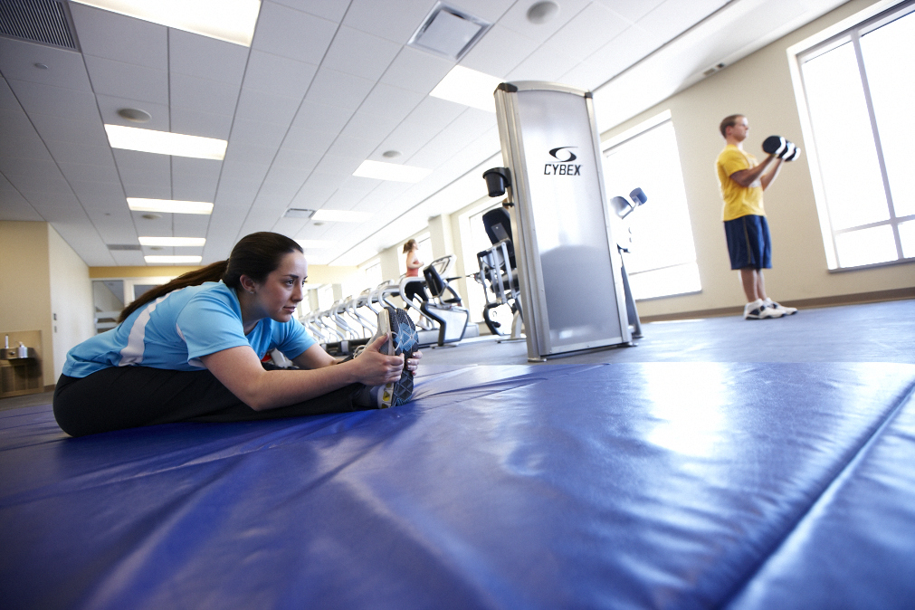 Student in the gym