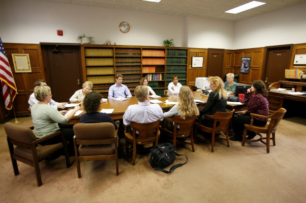 image of people at a table