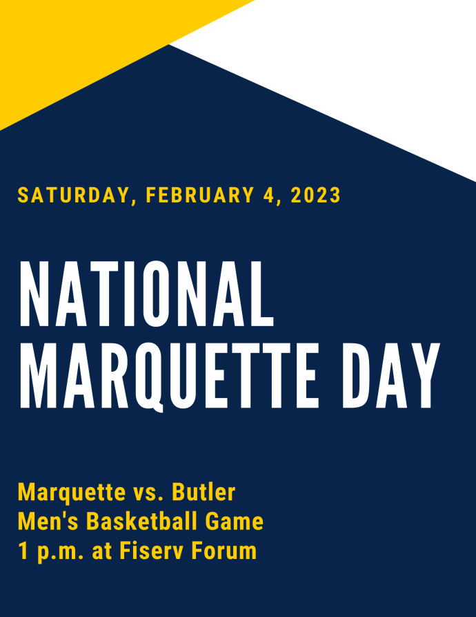 Flyer with information about National Marquette Day
