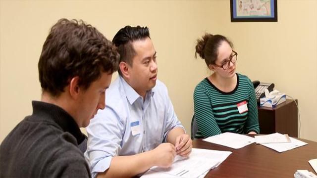 Students Talking to a Client